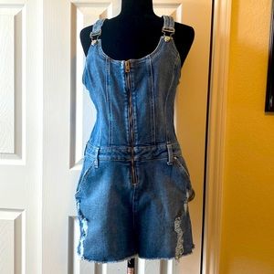 Jean Overall Shorts